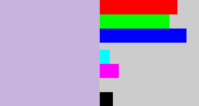 Hex color #c8b3de - lavender