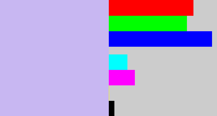 Hex color #c8b7f2 - pale violet