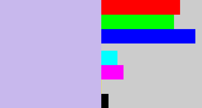 Hex color #c8b8ed - pale violet