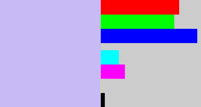 Hex color #c8baf4 - pale violet