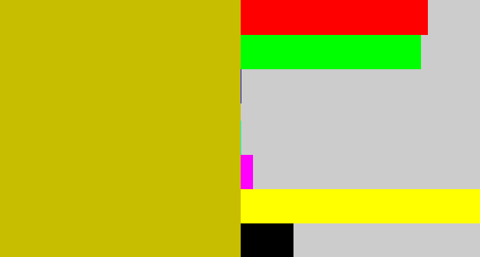 Hex color #c8be00 - ugly yellow