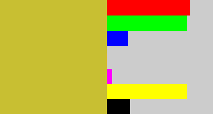 Hex color #c8bf32 - puke yellow