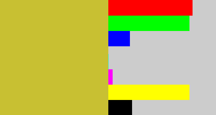 Hex color #c8c032 - puke yellow