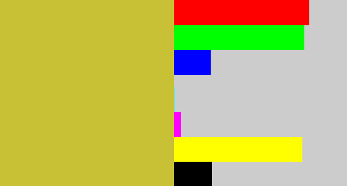 Hex color #c8c035 - sickly yellow