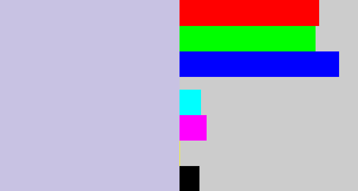 Hex color #c8c2e3 - light blue grey