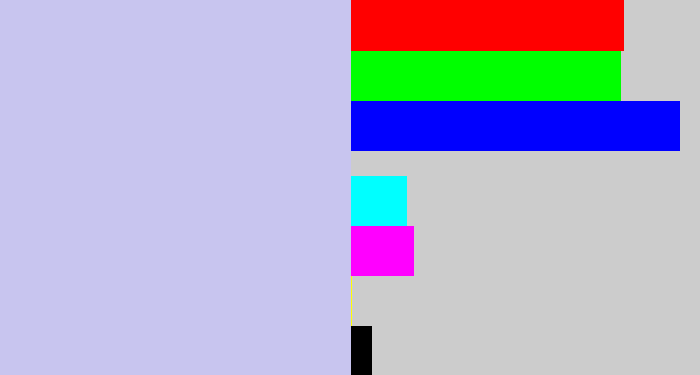 Hex color #c8c5ef - light periwinkle