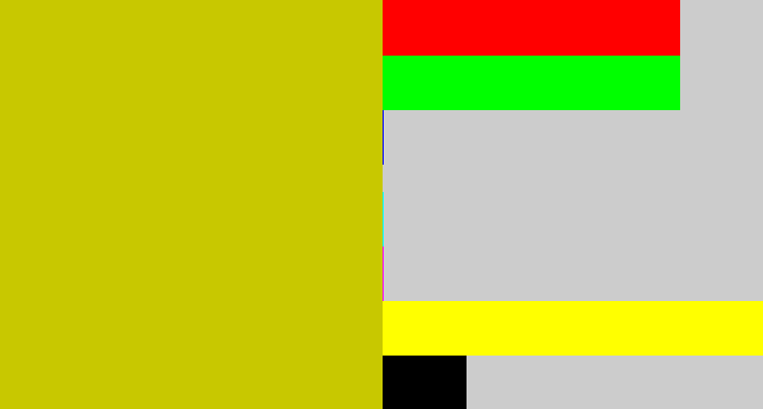 Hex color #c8c800 - ugly yellow