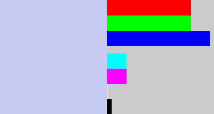 Hex color #c8c8f5 - light periwinkle