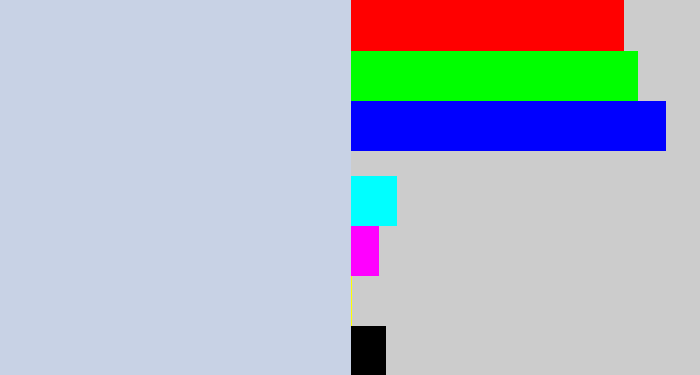 Hex color #c8d2e5 - light blue grey