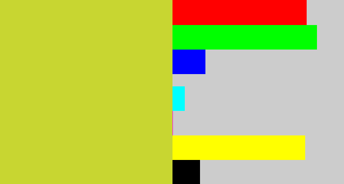 Hex color #c8d631 - sickly yellow