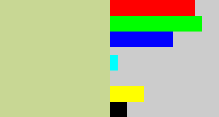 Hex color #c8d794 - light grey green