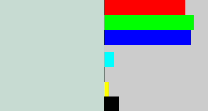 Hex color #c8dbd3 - light grey