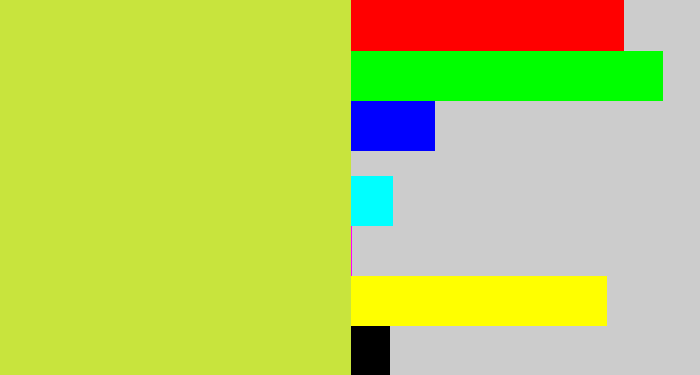 Hex color #c8e43d - sickly yellow