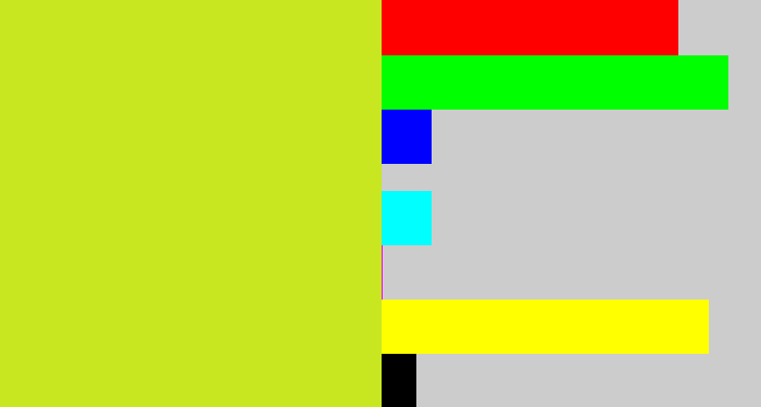 Hex color #c8e721 - sickly yellow