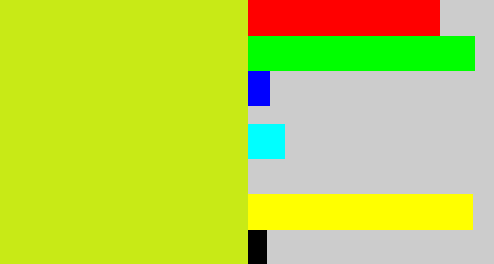 Hex color #c8ea16 - chartreuse