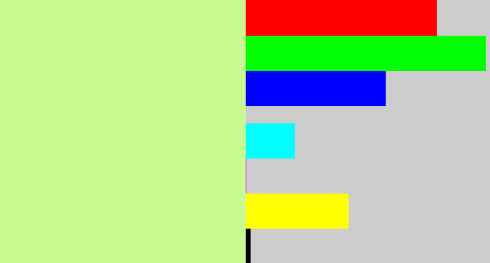 Hex color #c8fa91 - celery