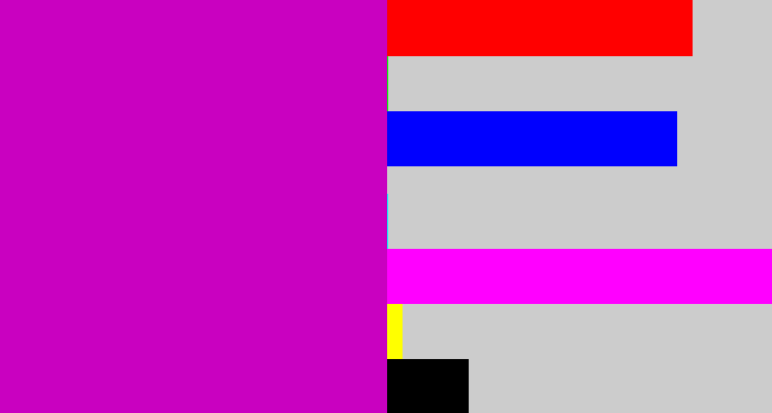 Hex color #c901c0 - vibrant purple