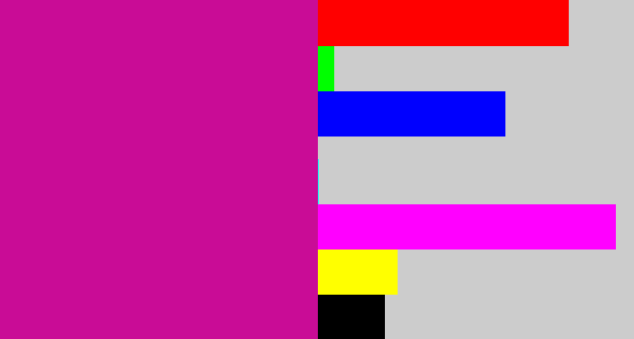 Hex color #c90c96 - magenta