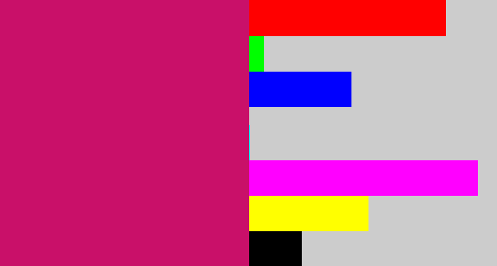 Hex color #c91069 - deep pink