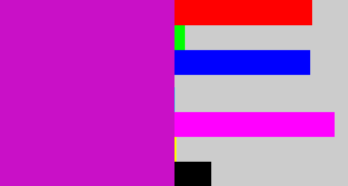 Hex color #c910c7 - purple/pink