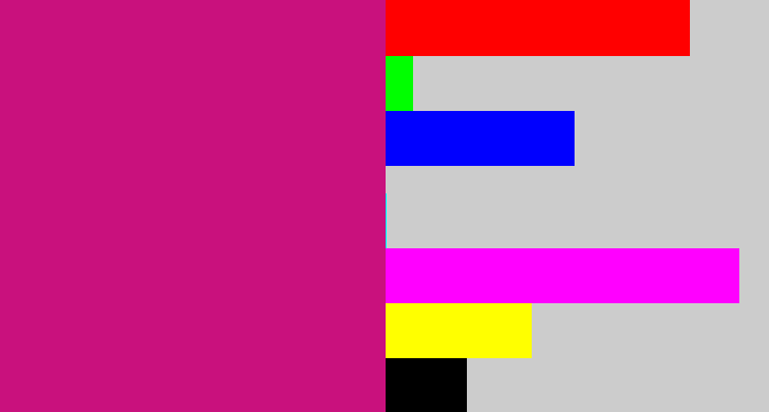 Hex color #c9117d - magenta
