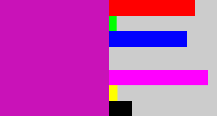 Hex color #c912b8 - barney