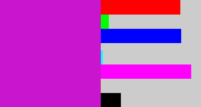Hex color #c915cd - purple/pink