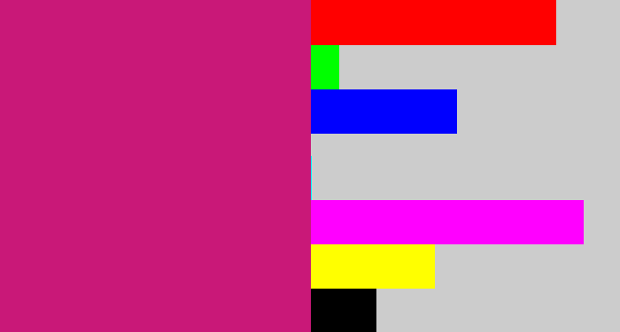 Hex color #c91878 - magenta