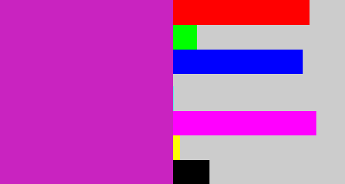 Hex color #c923c0 - purpley pink