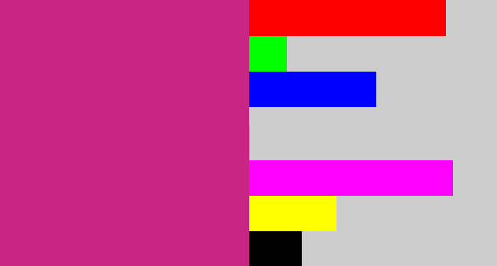 Hex color #c92582 - dark pink