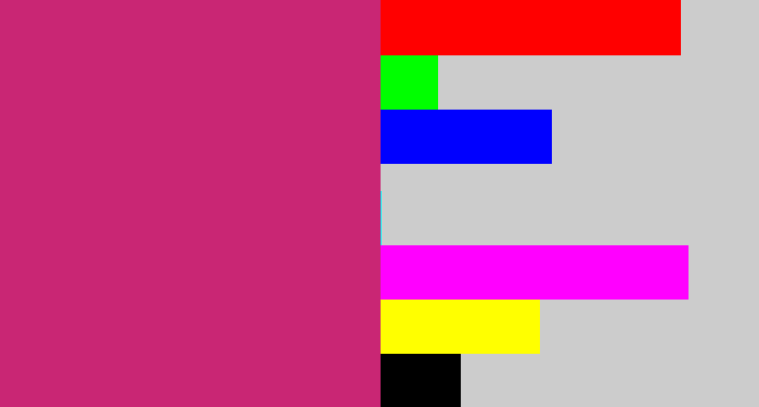 Hex color #c92674 - dark pink