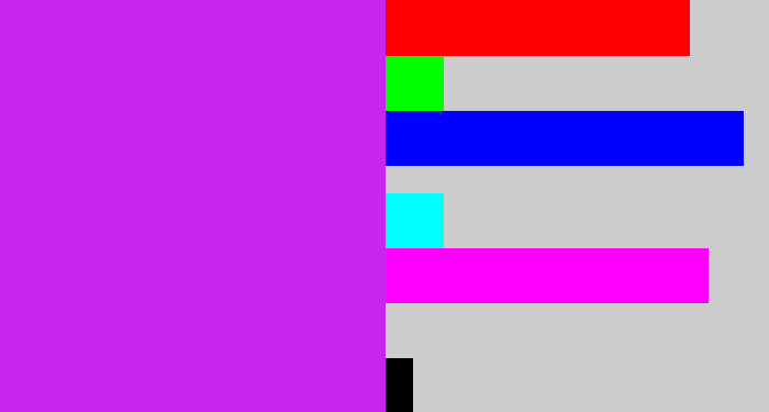 Hex color #c926ed - purple/pink