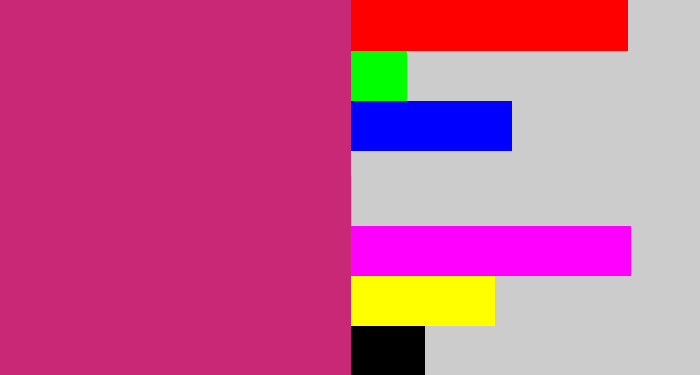 Hex color #c92876 - dark pink