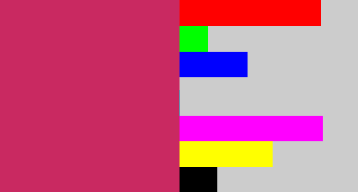 Hex color #c92961 - dark pink