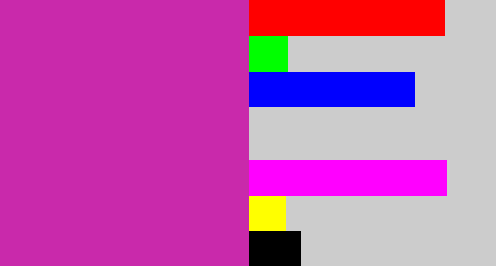 Hex color #c929ab - purpley pink