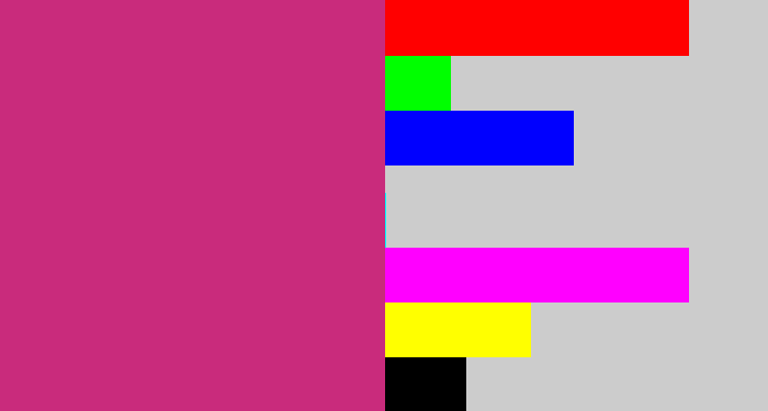 Hex color #c92b7c - dark pink