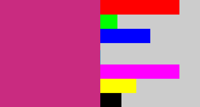 Hex color #c92b80 - dark pink