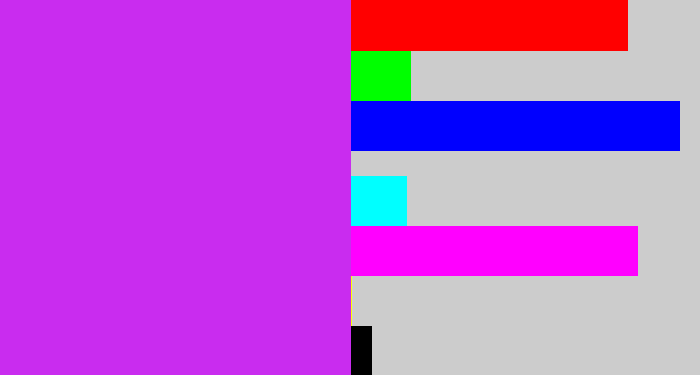 Hex color #c92cef - purple/pink