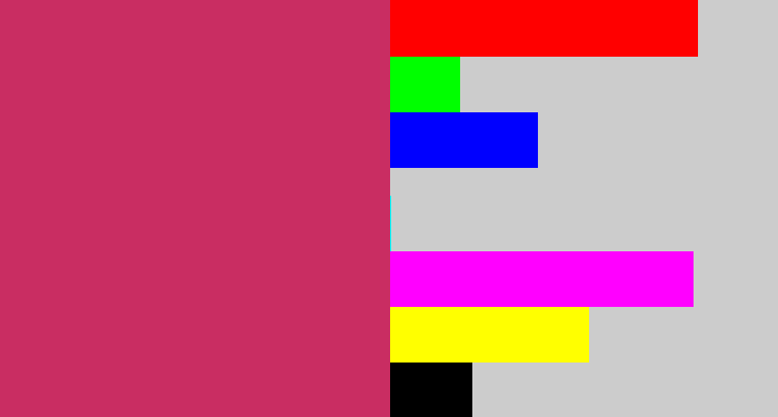 Hex color #c92d62 - dark pink