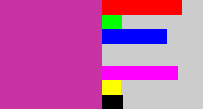 Hex color #c932a2 - purpley pink