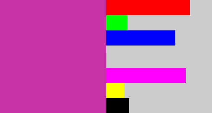 Hex color #c932a6 - purpley pink