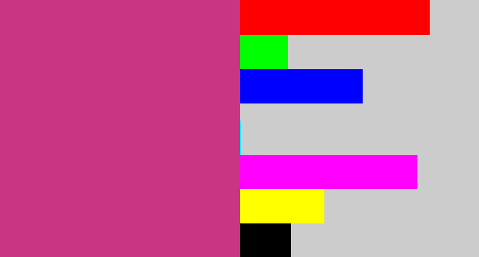 Hex color #c93483 - darkish pink