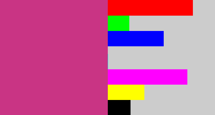 Hex color #c93484 - darkish pink