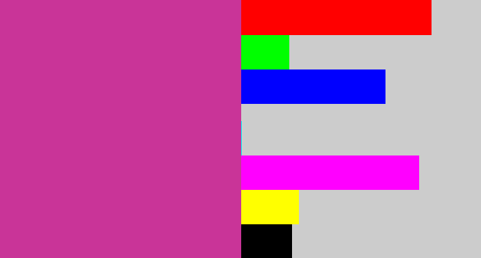 Hex color #c93498 - purpley pink