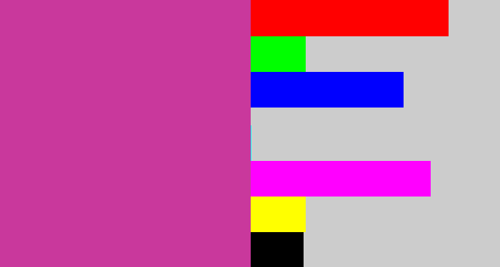 Hex color #c9389c - purpley pink