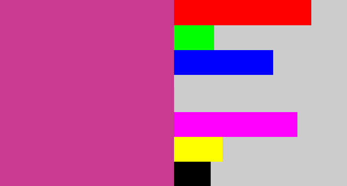 Hex color #c93b91 - darkish pink