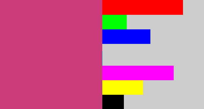 Hex color #c93c79 - dark pink
