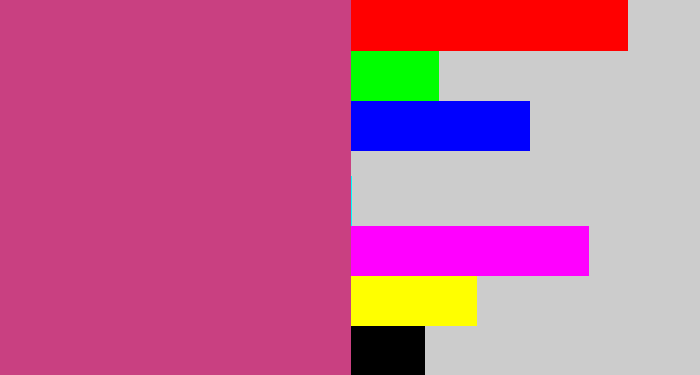 Hex color #c94081 - darkish pink