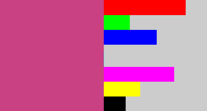 Hex color #c94083 - darkish pink