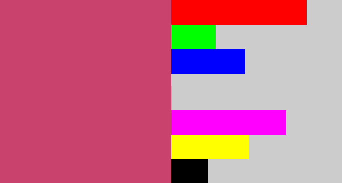Hex color #c9426e - dark pink